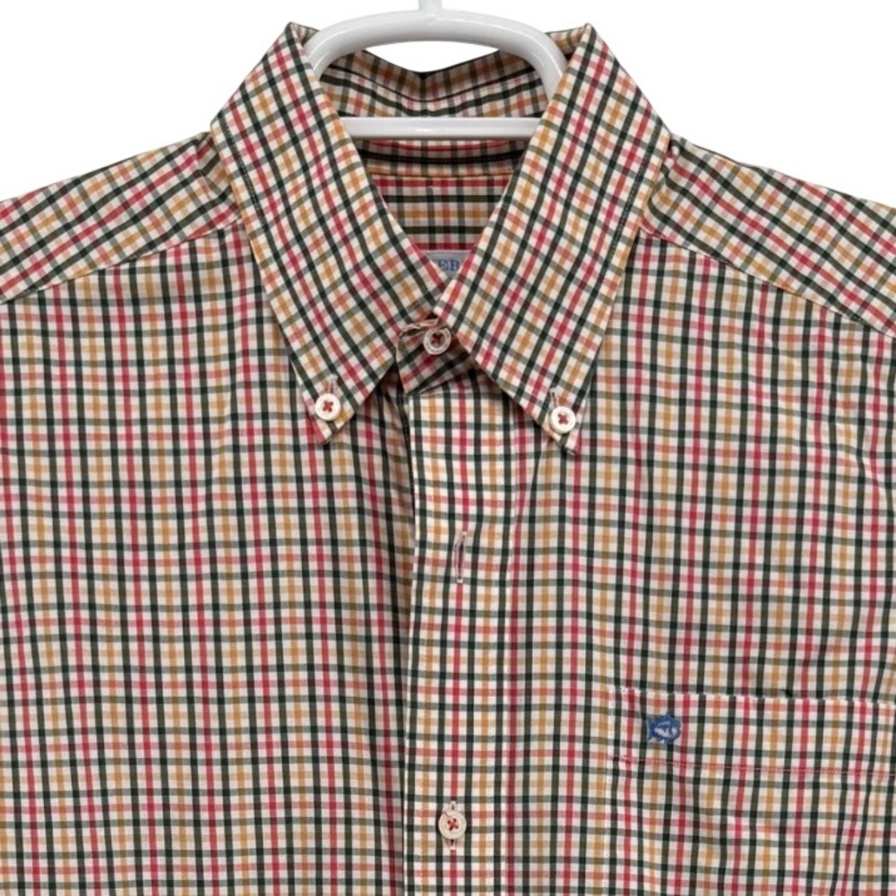 Southern Tide Mens Small Classic Fit Tattersall Check Button Down Shirt Multi